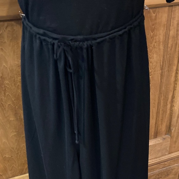 Relaxed drawstring pant. Polyester crepe fabric - Picture 3 of 9